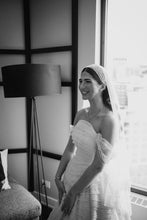 C2023-SA429 - strapless a-line tiered wedding gown