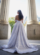 C2023-SA429 - strapless a-line tiered wedding gown