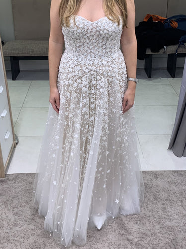 C2023-SA911 - strapless plus size a-line wedding gown