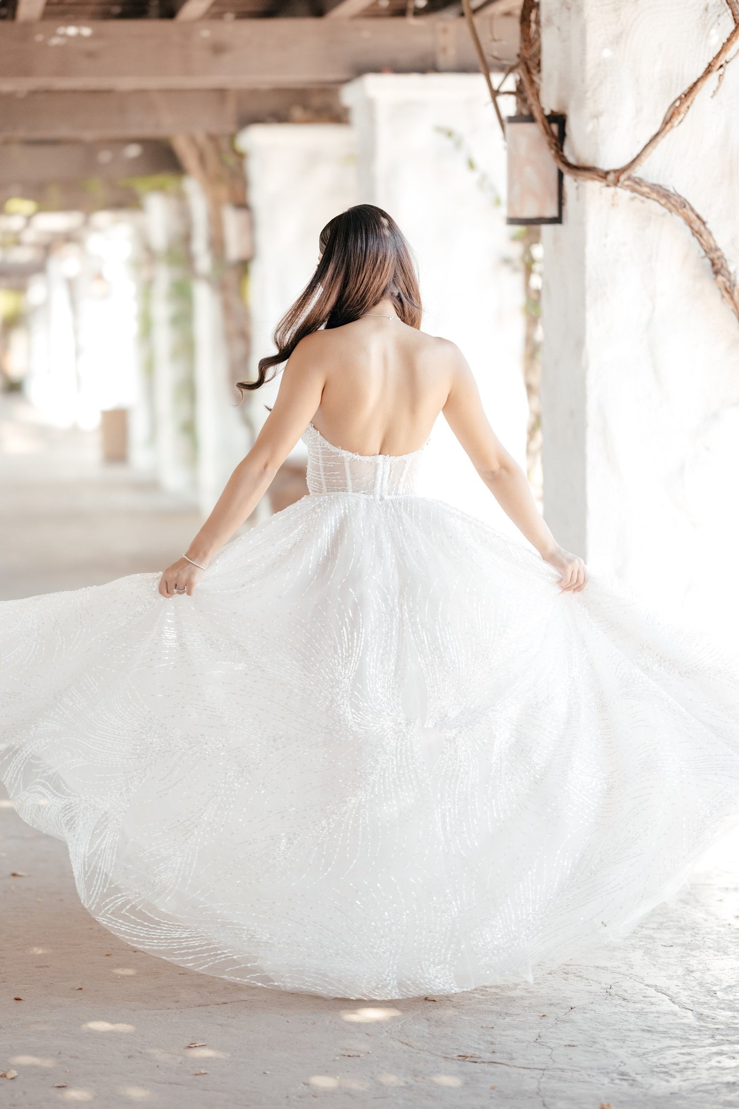 C2023-SHB558 - strapless sweetheart beaded ball gown wedding dress