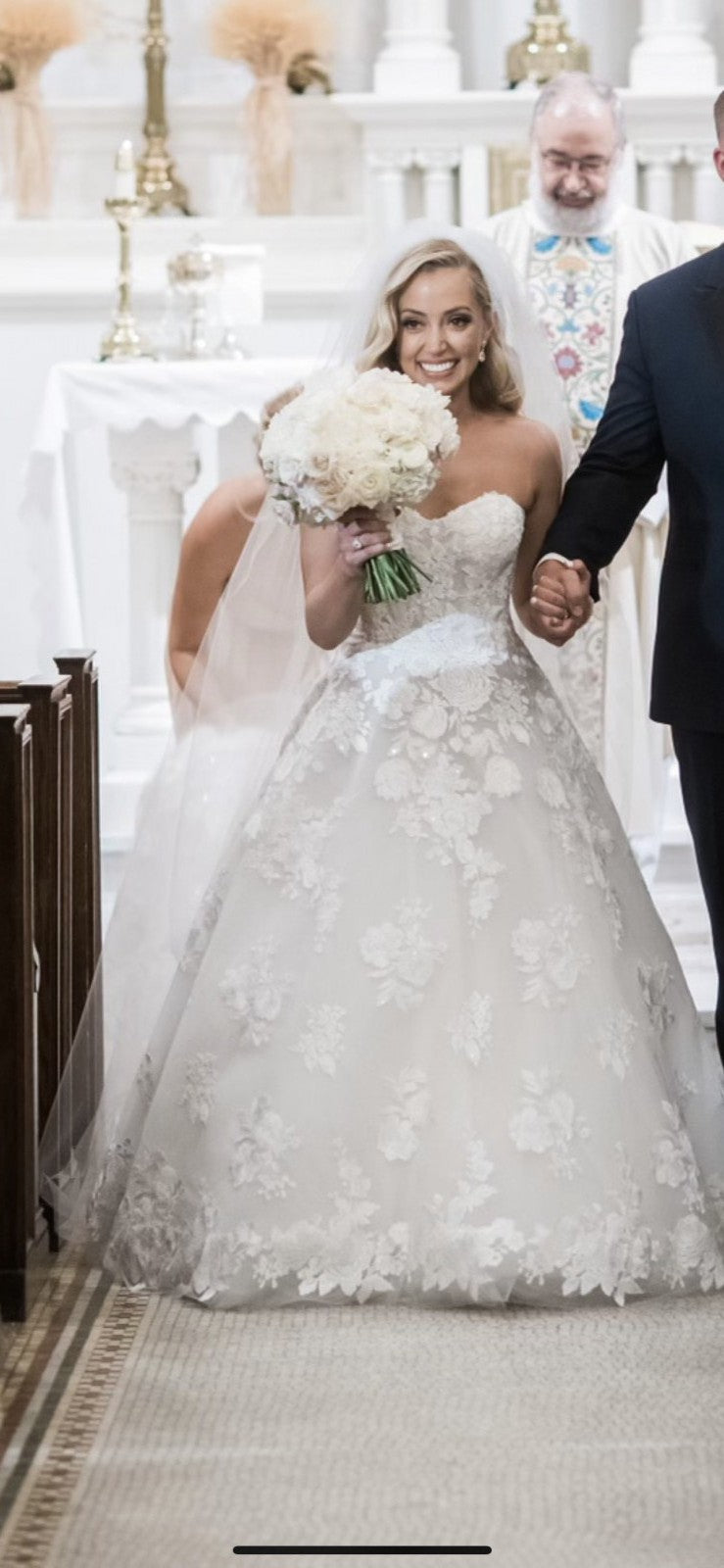 C2023-SBG224 - robe de mariée trapèze sans bretelles