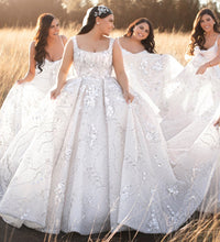 C2023-BG64P - vestido de novia formal sin mangas de talla grande con escote abierto