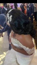 C2023-OS66P - beaded off the shoulder plus size fit-and-flare wedding gown