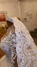 C2023-SCLS82 - Swarovski crystal beaded long sleeve wedding gown with bling