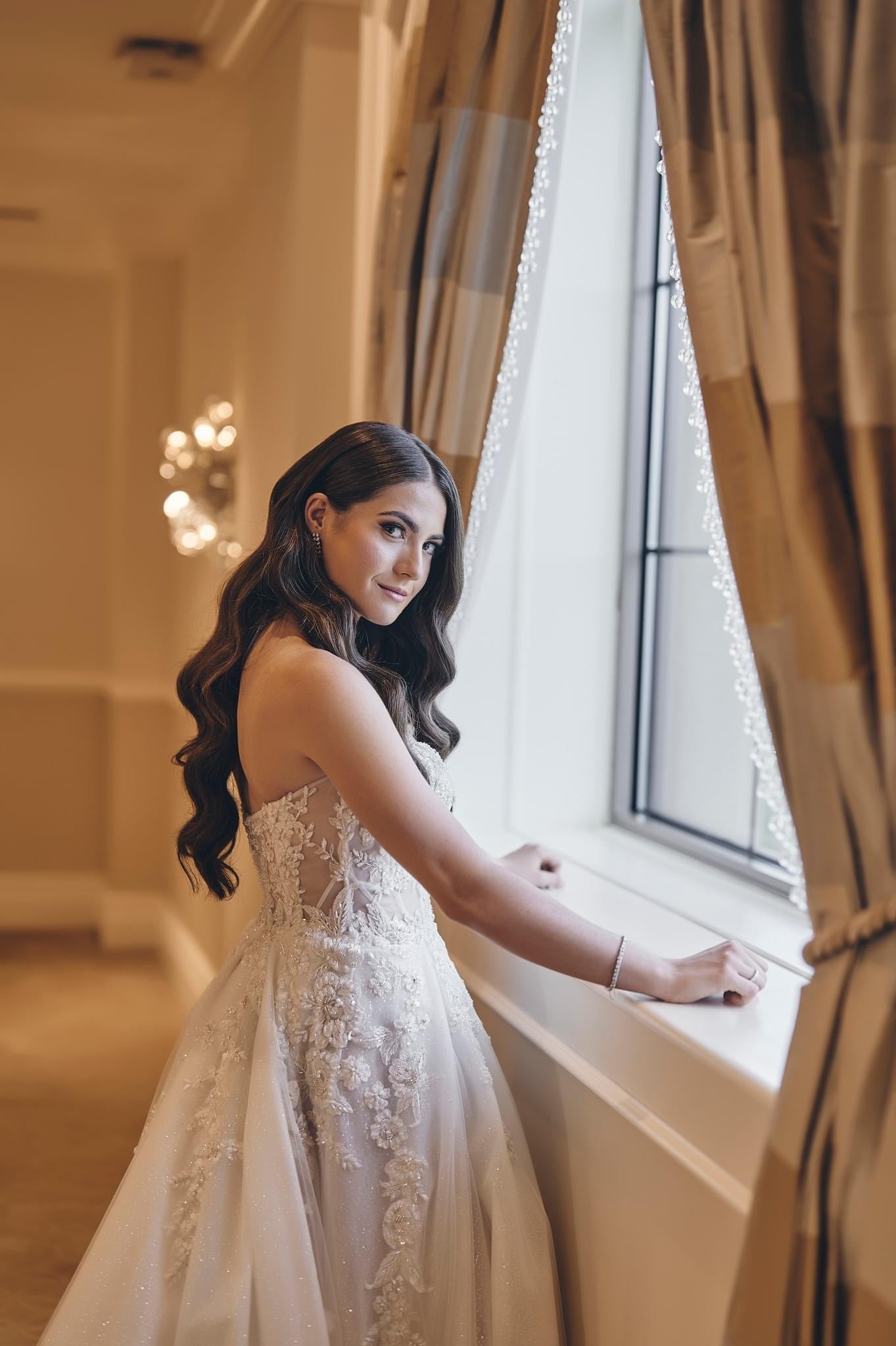 C2023-AS50C - robe de mariée trapèze corset perlée sans bretelles chérie
