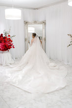 C2023-SB95S - strapless beaded ball gown wedding dress with cathedral train