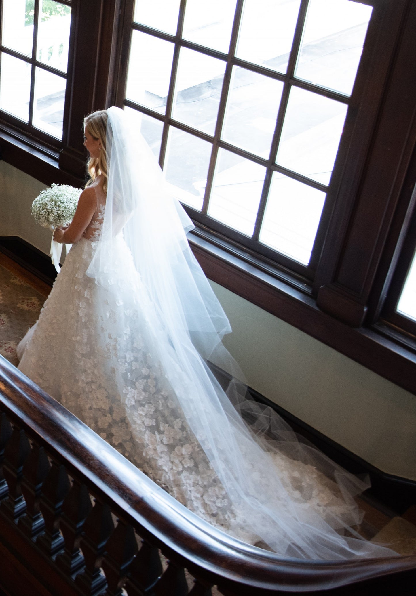 C2023-SV74A - sleeveless illusion v-neck aline wedding gown