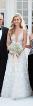 C2023-SV74A - sleeveless illusion v-neck aline wedding gown
