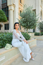 C2023-LSS62 - Vestido de novia de manga larga transparente con pedrería