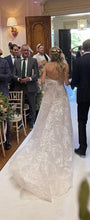 C2023-SA733B - strapless beaded lace and embroidery a-line wedding gown