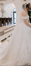 C2023-OSB37 - vestido de novia de talla grande con hombros descubiertos y cuentas