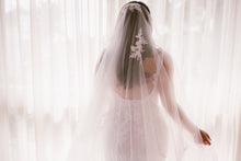 C2023-SF94 - sleeveless open neck line wedding gown w beaded embroidery