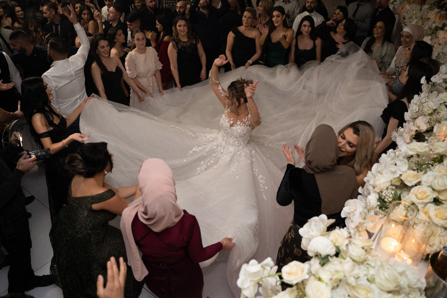 C2024-LSP319 - sheer long sleeve plus size wedding ball gown