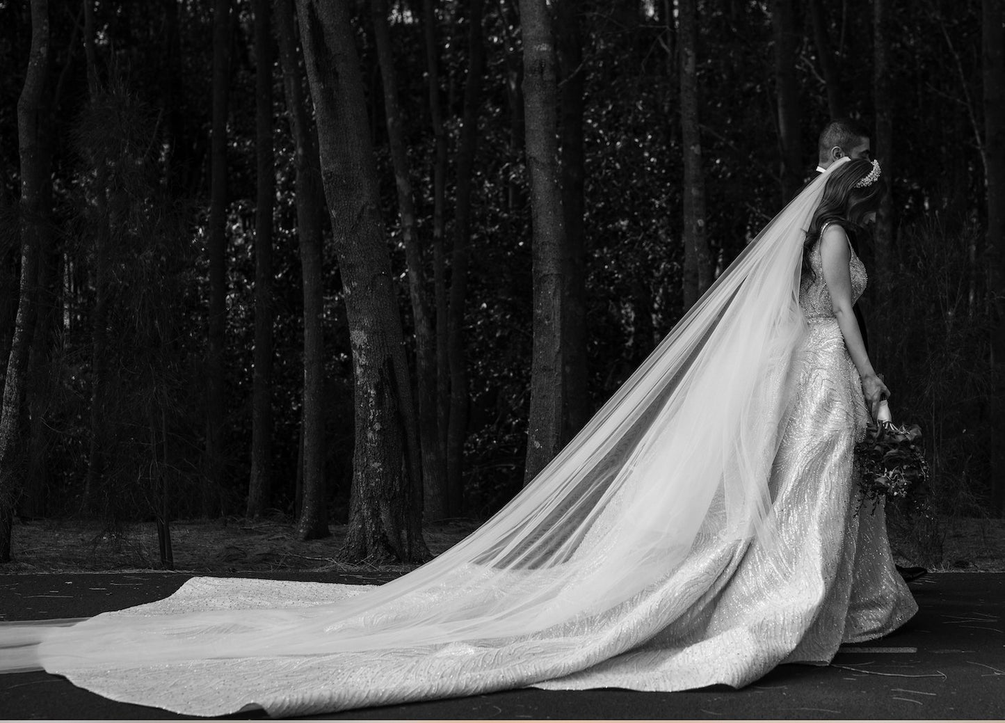 C2024-BG771 - open bustline beaded wedding gown with detachable ball gown skirt