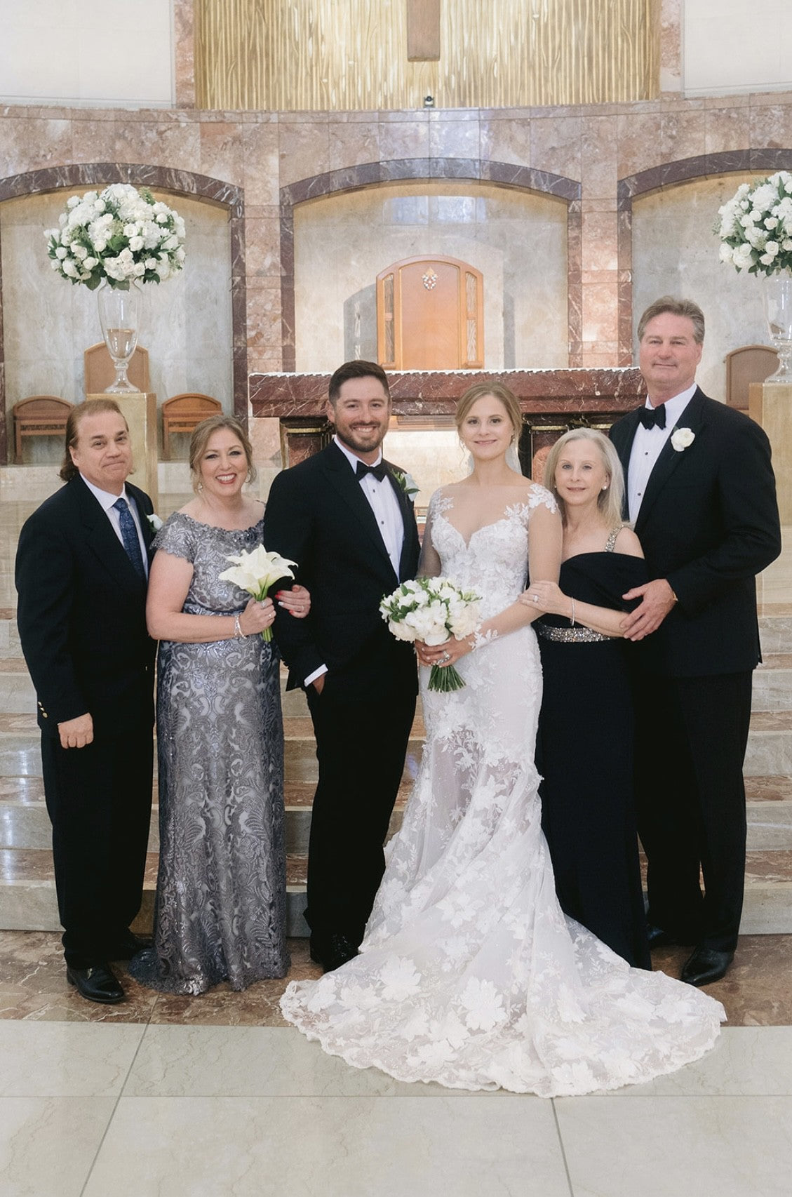 C2024-L33S - strapless sheer lace wedding gown