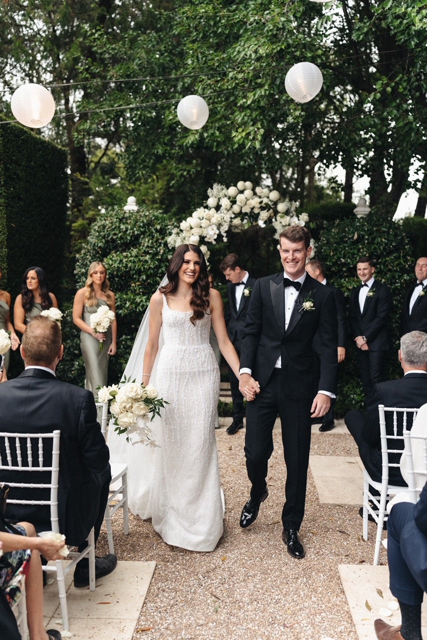 C2024-B91 -  sleeveless scoop neck beaded wedding gown