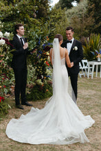 C2024-F595 - sparkly beaded mermaid wedding gown with crystal shoulder straps
