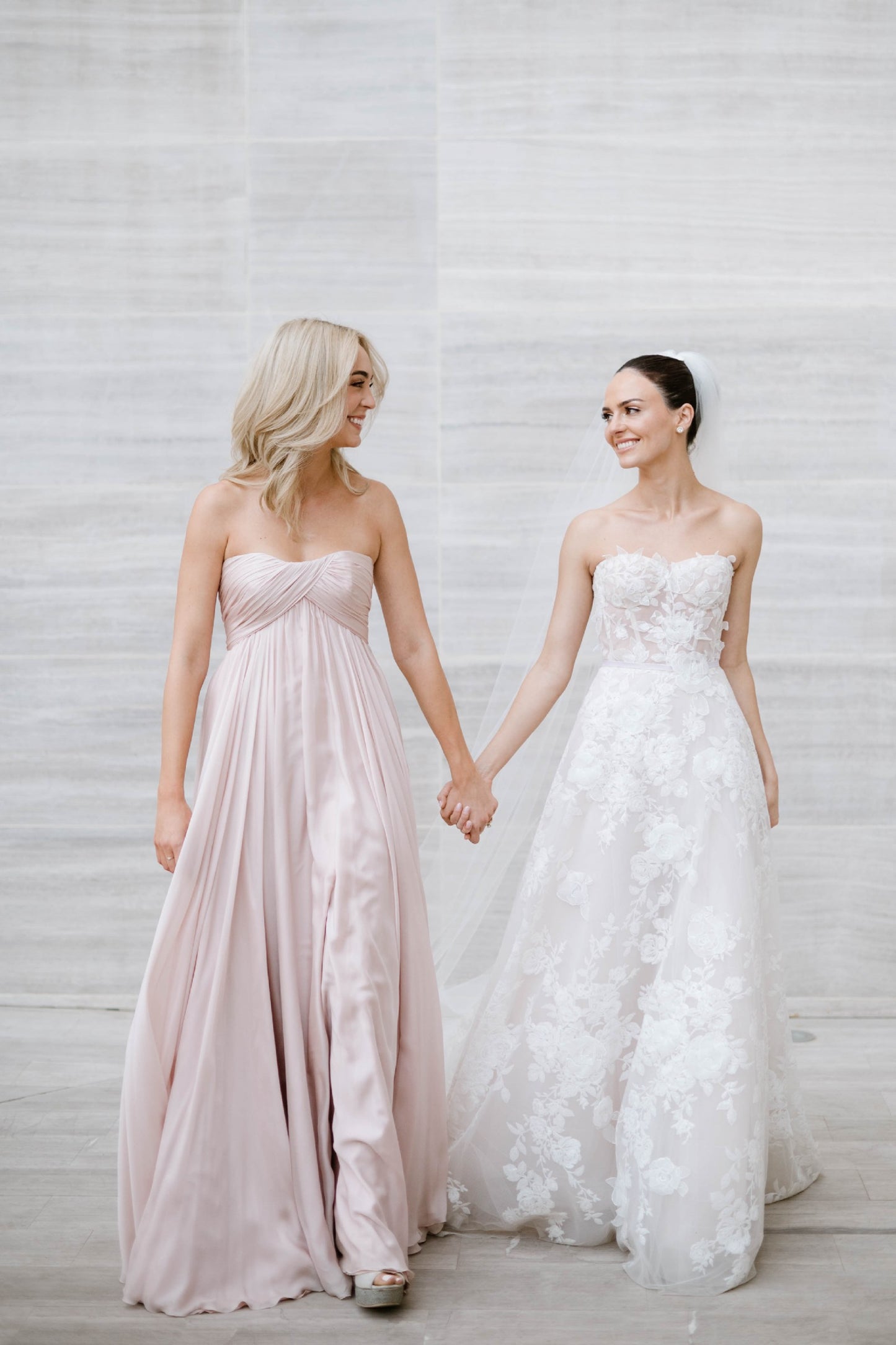 C2024-SA59 - strapless a-line 3D embossed wedding gown with corset bodice and chapel train