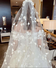 C2024-BG44G - off the shoulder a-line wedding ball gown with 3D flower embellishment detail