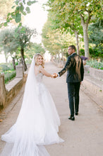 c2024-BGA82 - metallic embroidered a-line wedding ball gown with thin shoulder straps