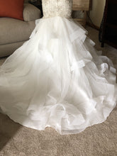 Style 9421 - strapless sweetheart fit-to-flare wedding gown with beaded lace bodice