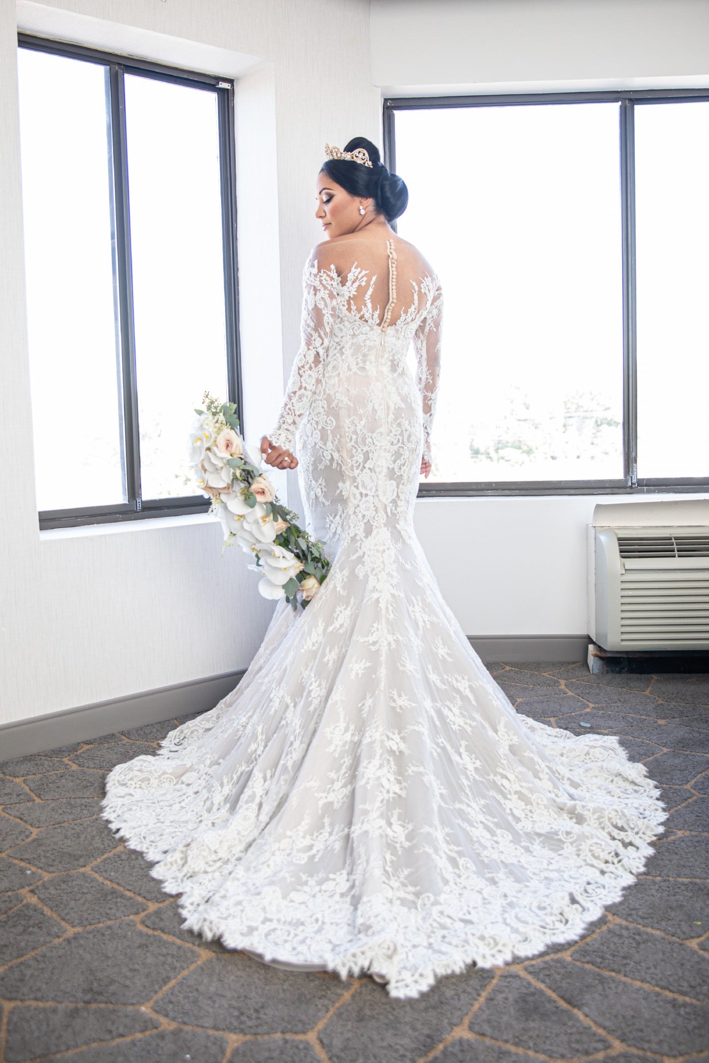 C2024-LSL72 - Beaded Lace wedding gown