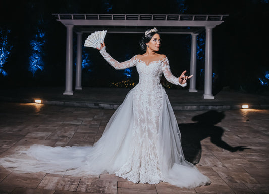C2024-LSL72 - Beaded Lace wedding gown