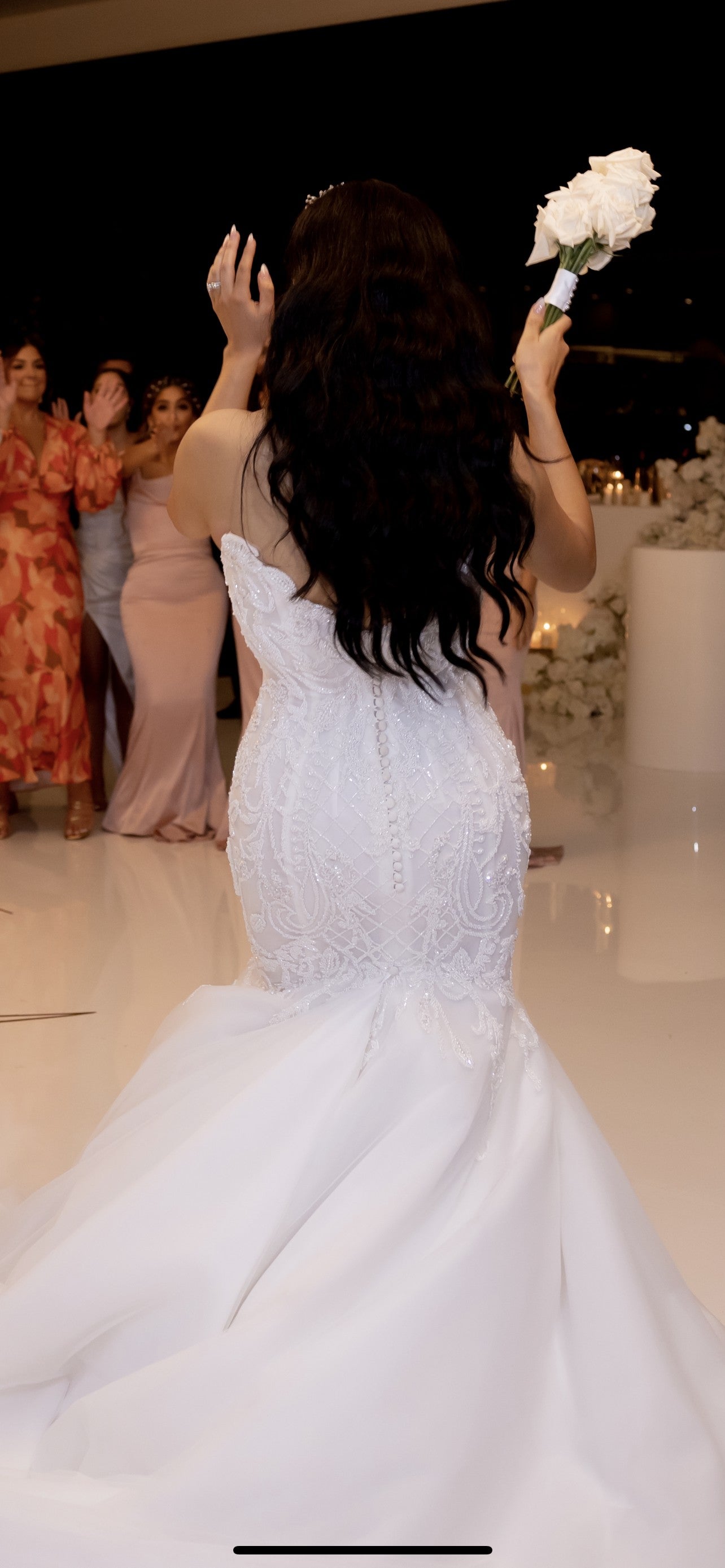 C2024-NAL50 - sweetheart strapless fit-to-flare wedding dress with beaded embroidery and mermaid hem