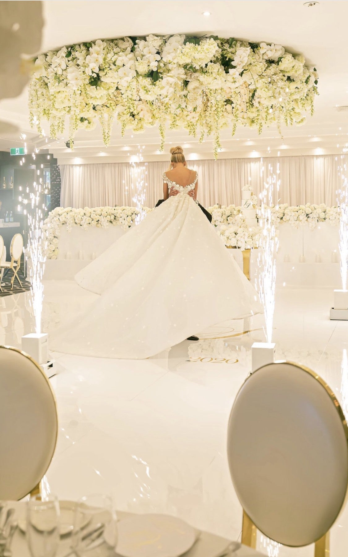 C2024-NAL440 - off the shoulder a-line wedding gown