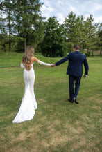 C2024-BP44 - strapless embroidered wedding gown with a corset bodice
