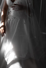C2024-SK47 - open bust a-line ball gown wedding dress with wide shoulder straps