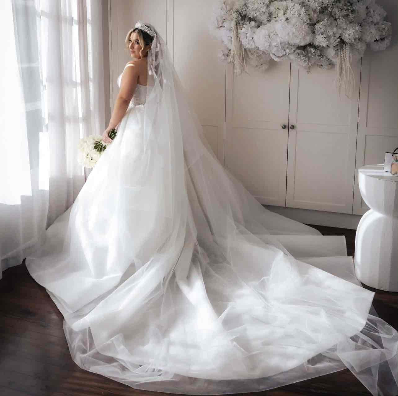 C2024-GH53P - beaded strapless plus size wedding ball gown
