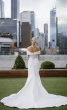 C2024-AL32 - long sleeve off the shoulder wedding gown