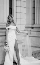 C2024-AL32 - long sleeve off the shoulder wedding gown