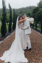 C2024-GLS71 - strapless a-line beaded embroidery wedding gown