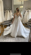 C2024-PC46 - Sleeveless deep v-nack empire waist wedding gown