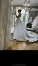 C2024-PC46 - Sleeveless deep v-nack empire waist wedding gown