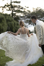 C2024-GL90 - embroidered lace embellished a-line wedding gown