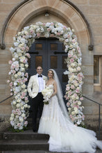 C2024-GL90 - embroidered lace embellished a-line wedding gown