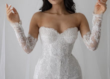 C2024-ZM90 - strapless beaded lace wedding gown