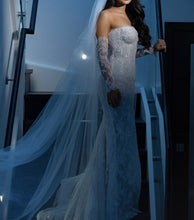 C2024-ZM90 - strapless beaded lace wedding gown