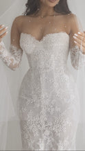 C2024-ZM90 - strapless beaded lace wedding gown