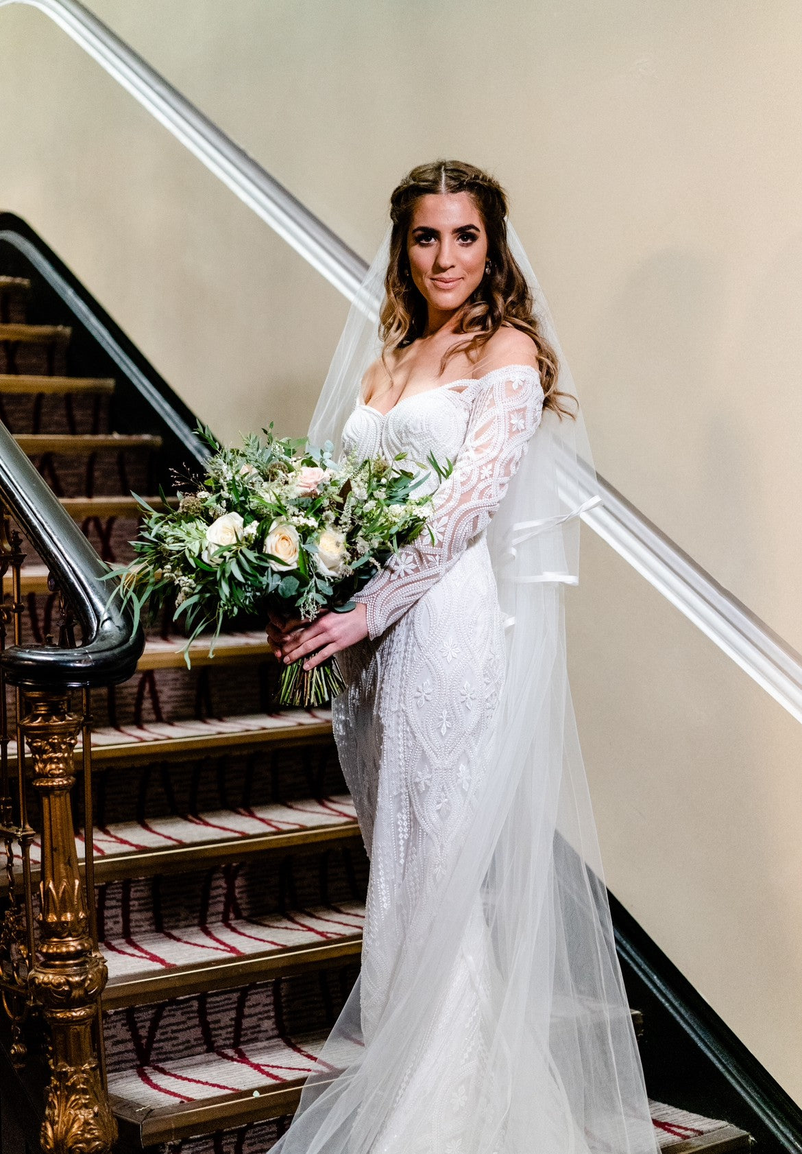 C2024-P787 - couture long sleeve wedding gown