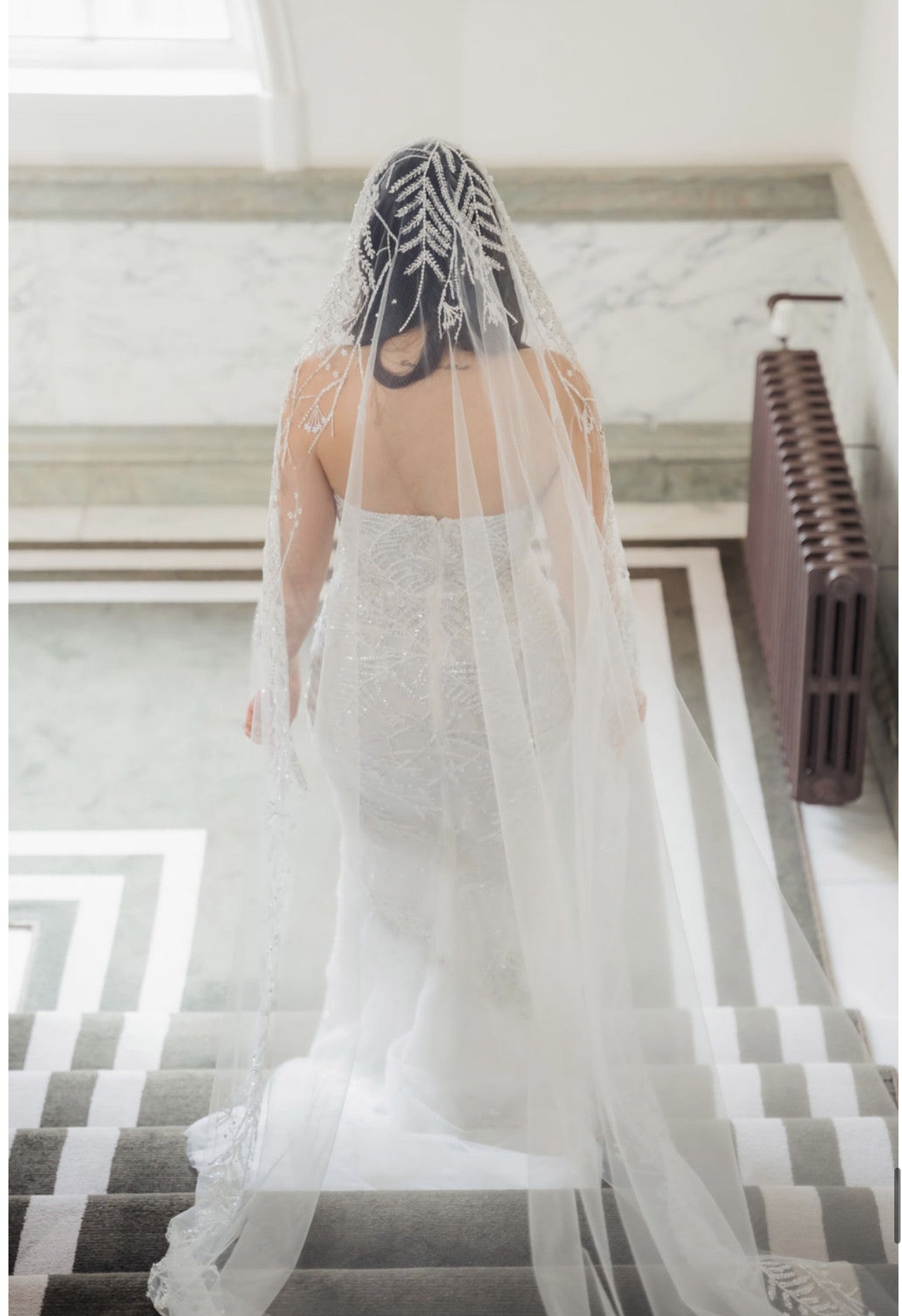 C2024-EWD23007 - strapless beaded wedding gown