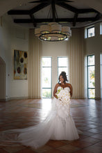 C2024-PT5179 - fit-to-flare mermaid beaded lace wedding gown
