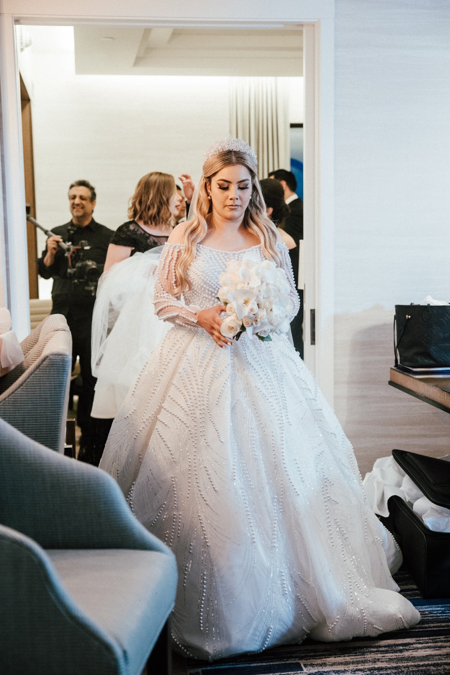 C2024-NAL929 - beaded plus size wedding ball gown