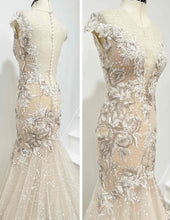 C2024-V88 - Vintage Style fit-to-flare wedding gown