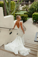 C2025-GL27 - sleeveless embroidered wedding gown
