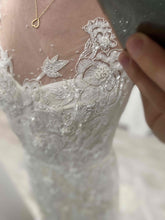 C2025-MS251 - short cap sleeve fitted wedding gown