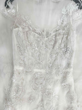 C2025-MS251 - short cap sleeve fitted wedding gown